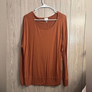 Torrid Burnt Orange Long Sleeve Top